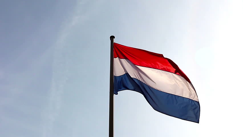 Dutch Flag Flying On The Binnenhof Parliament On Queen's Day In The ...