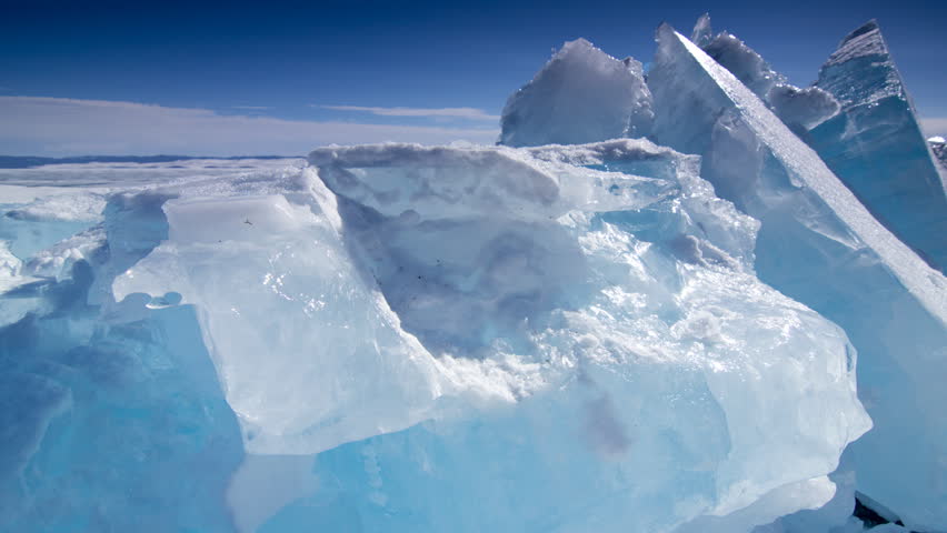 Time Lapse Of Ice Hummocks. Lake Baikal. Siberia. Stock Footage Video ...