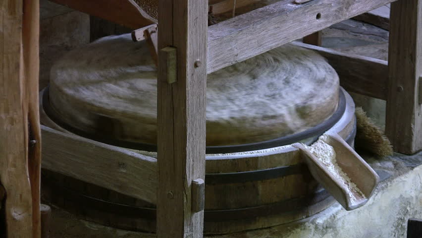 Video Of Grist Mill Grinding Stones Of Old Spanish Mission San Jose San ...