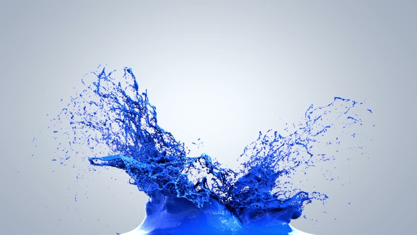 Blue Paint Splash, Isolated On Black (FULL HD) Stock Footage Video ...