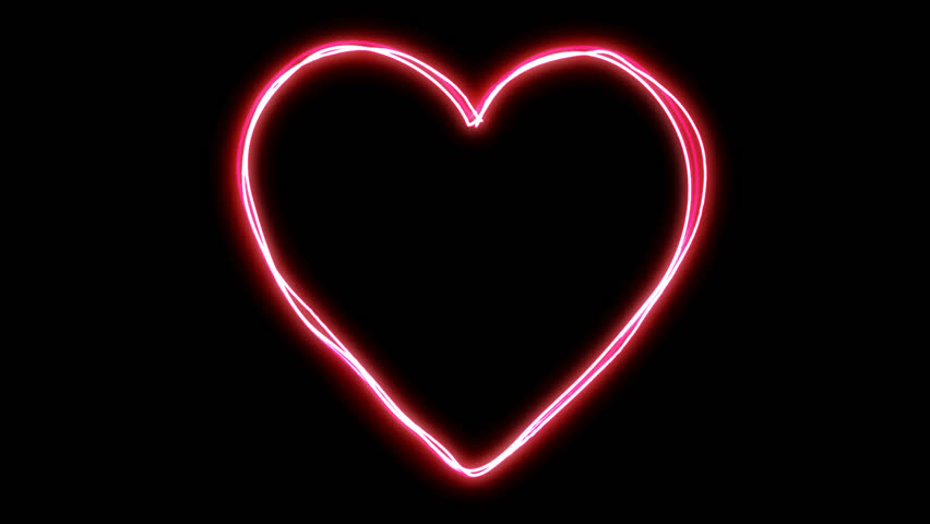 Glowing Neon Breaking Heart Stock Footage Video 3893624 - Shutterstock