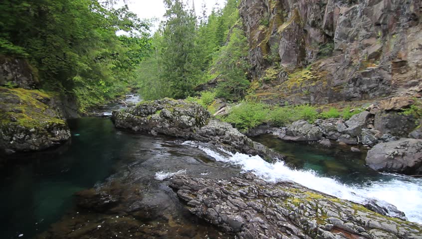 Canyon Creek Falls Located East Of Amboy Washington On Canyon Creek ...