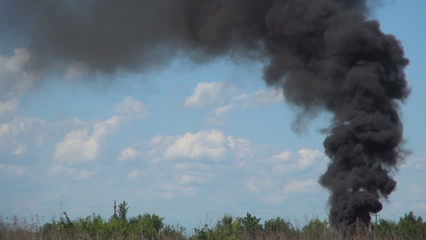 Black Smoke Clouds, Nature Pollution, Burning Fire, Ecological Disaster ...