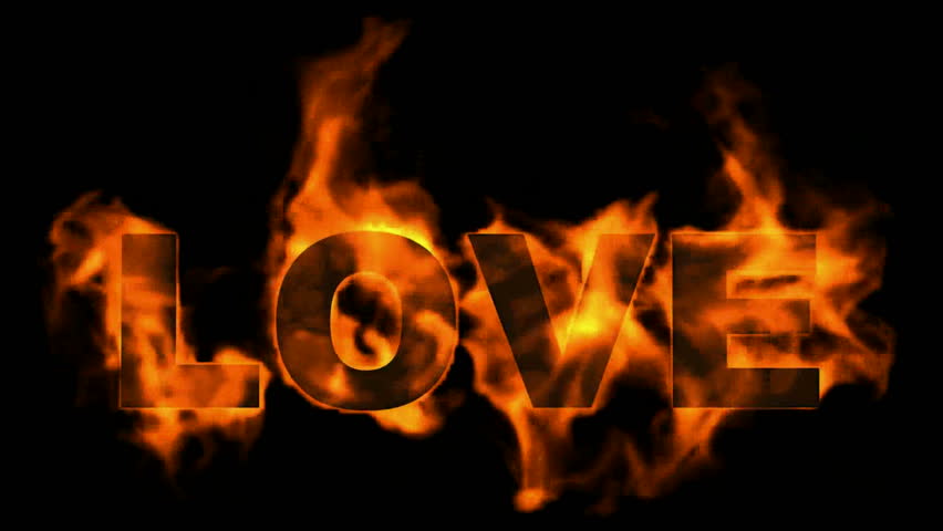 Burning Love Text In Fire Stock Footage Video 4135924 - Shutterstock