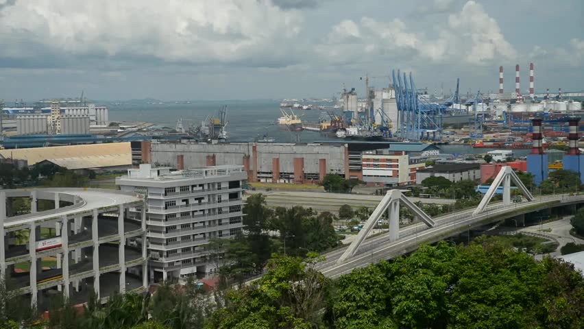 Bird Eye View Of Jurong Industry Park, Singapore Stock Footage Video ...