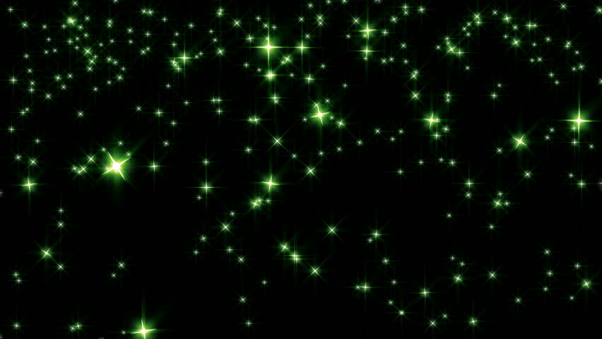 Falling Green Star Animation Loop Stock Footage Video 4329755 ...