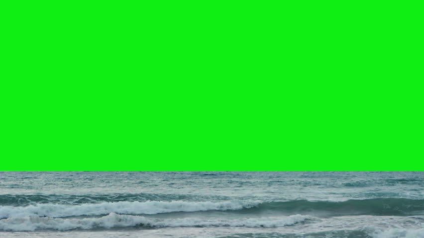 Video 1080p - Sea surf with green screen instead of the sky - HD stock ...