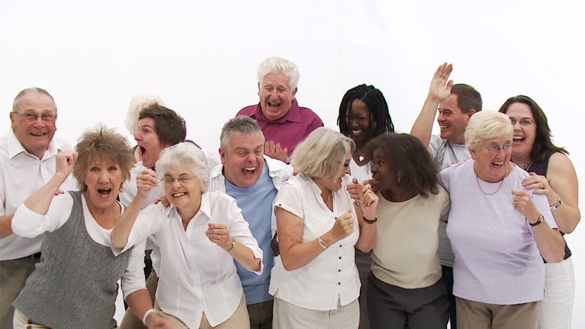 Group Of Senior People Coming Together To Form A Happy Close Group Of ...