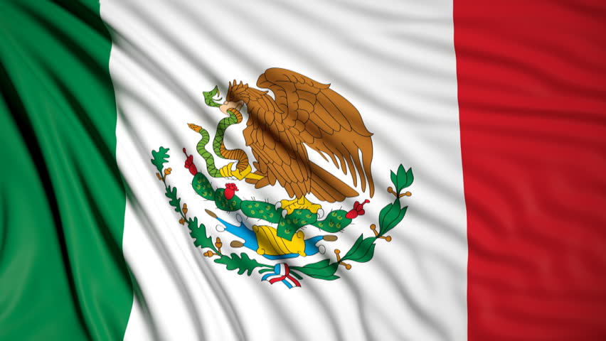 Mexican Flag Silk (Loop HD). Mexican Flag With Original Shield Made In ...