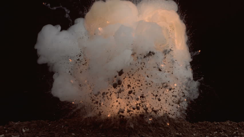 Fireball Explosion In Dirt, Slow Motion Stock Footage Video 4553495 ...