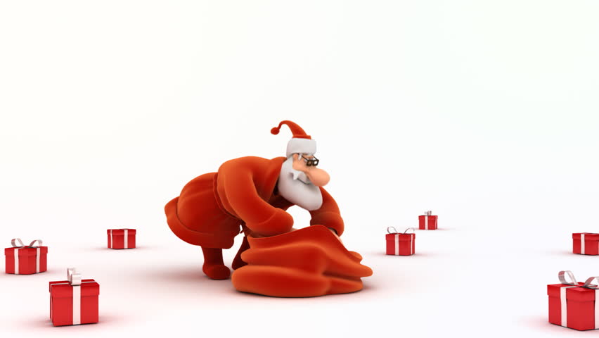 Christmas Santa Sleigh Motion Background 4k Free Hd Video Clips Gives Gifts