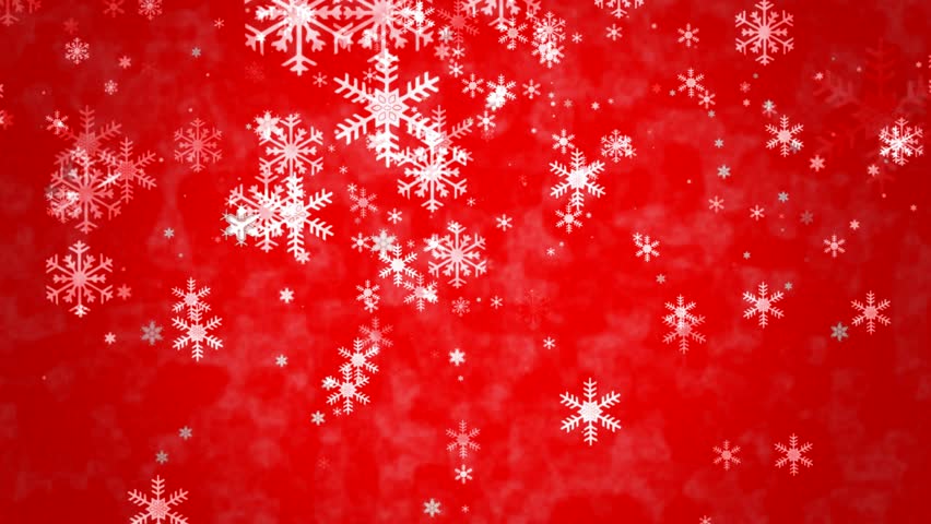 Falling Snowflakes On Red Background Stock Footage Video 5039429 ...