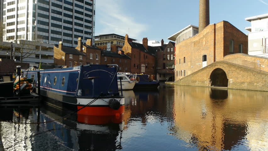 Gas Street Basin - Birmingham. Gas Street Canal Basin In The Centre Of ...