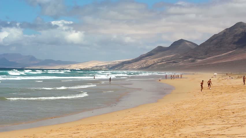 FUERTEVENTURA, CANARY ISLANDS - MAY 02, 2014 - People On The Costa ...