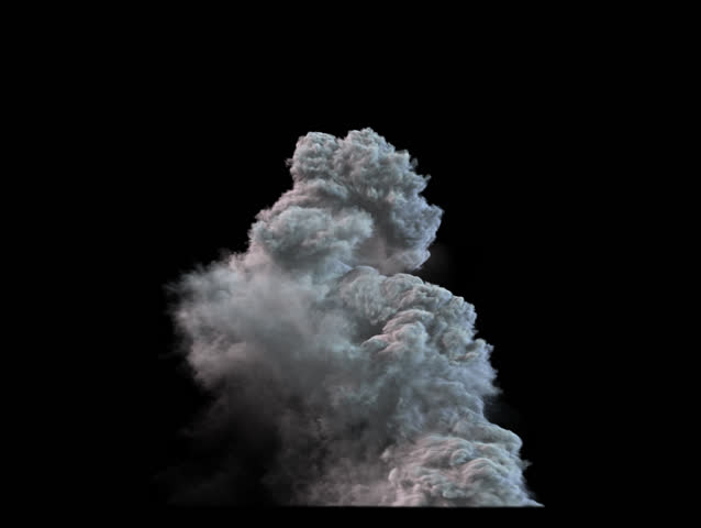 Smoke VFX Element With Alpha Channel Matte. Created Using Proprietary ...