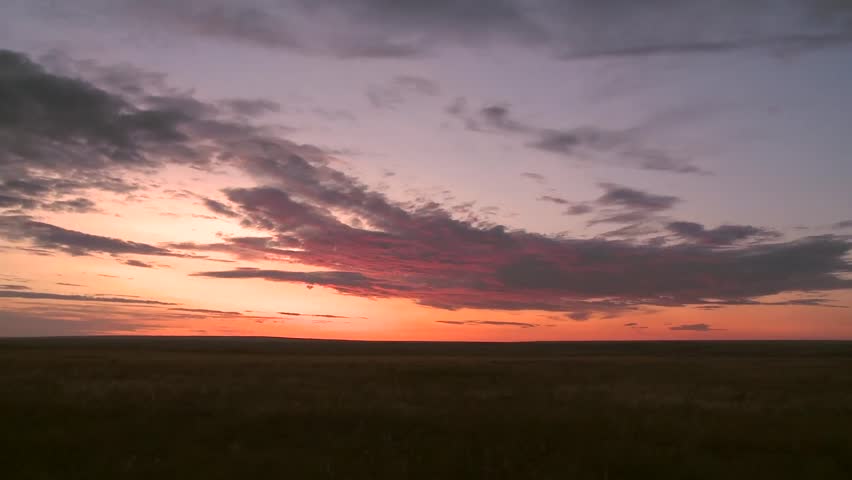 Time Lapse Of The Sun Rising Over Alberta Prairie Land. Stock Footage ...