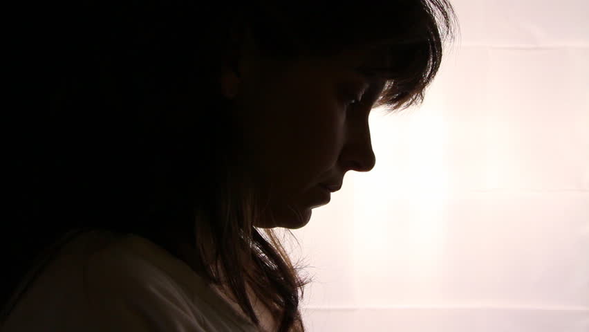 Silhouette Of A Desperate Girl Stock Footage Video 5461574 - Shutterstock