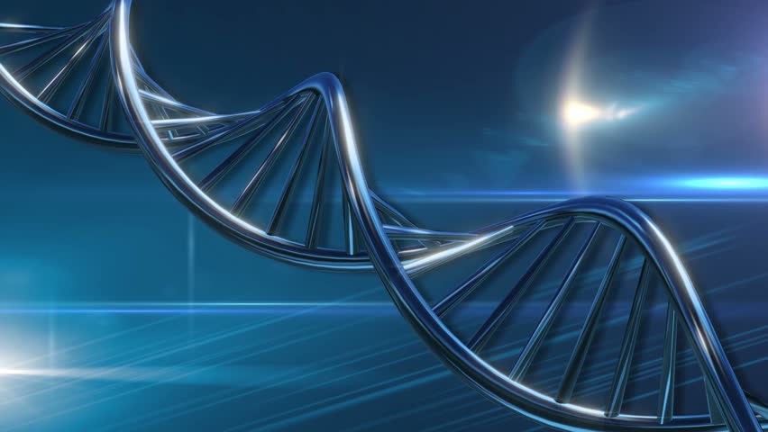 Digital Computer Motion Graphic Of A Magnified DNA Strand Stock Footage ...