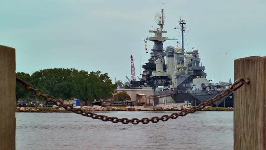 The USS Wilmington Battleship Docked In Wilmington, North Carolina ...