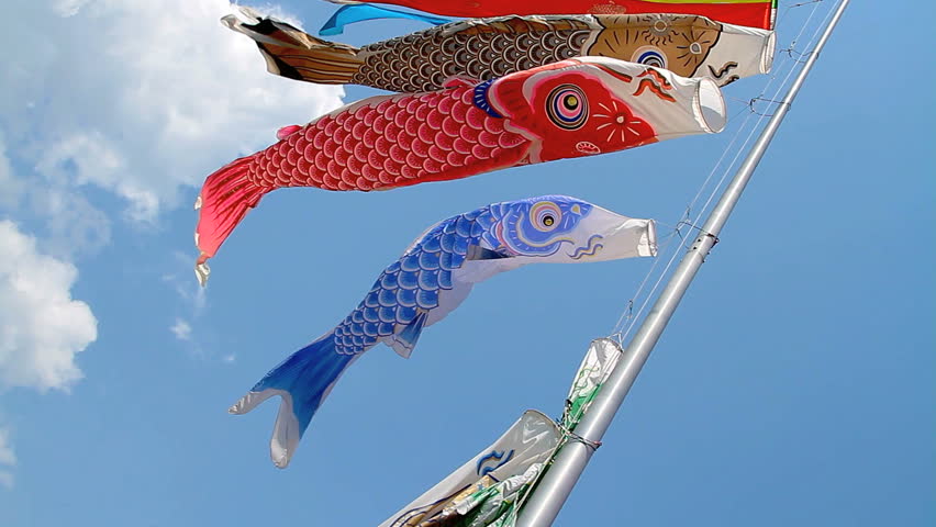 Carp Kite Flying (koinobori). Stock Footage Video 6210722 - Shutterstock