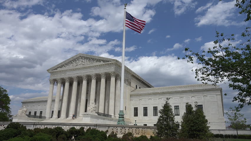 US Supreme Court And American Flag Stock Footage Video 4587683 ...