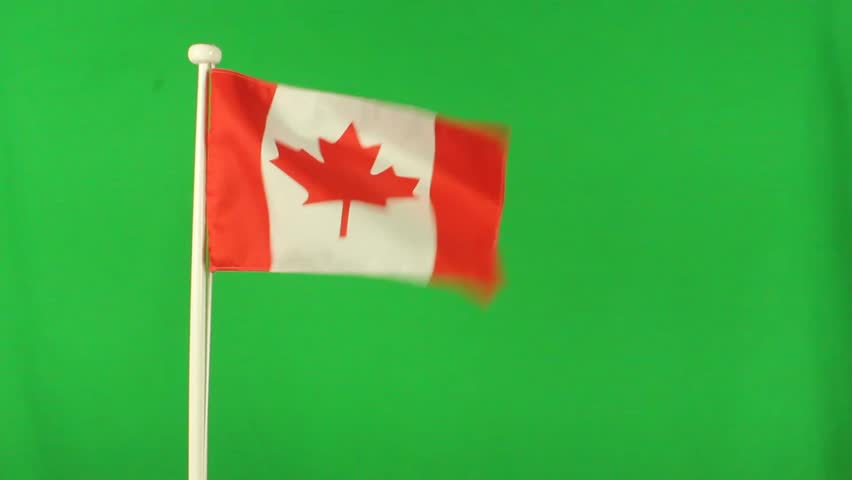 Canadian Flag Waving On Green Screen. Stock Footage Video 2958340 ...