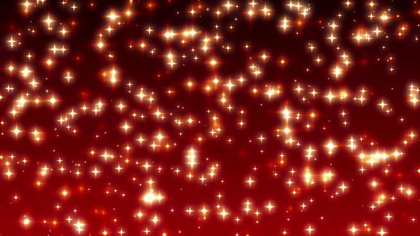 Warm Sparkling Red Stars Twinkle On Red Vignette 4K Background Loop 2 ...