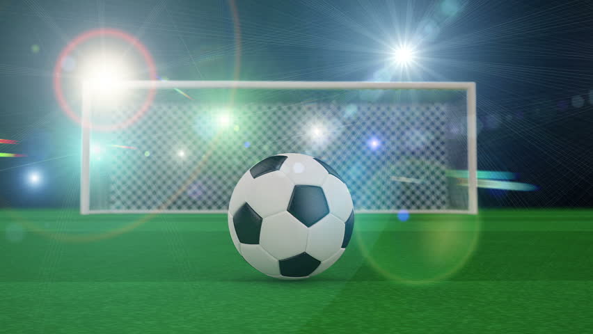 Soccer Ball Rotating On Football Field, Seamless Loop Stock Footage ...