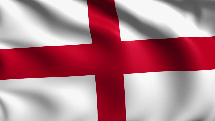 The Waving Flag Of England With The St George Cross Emblem,seamless ...