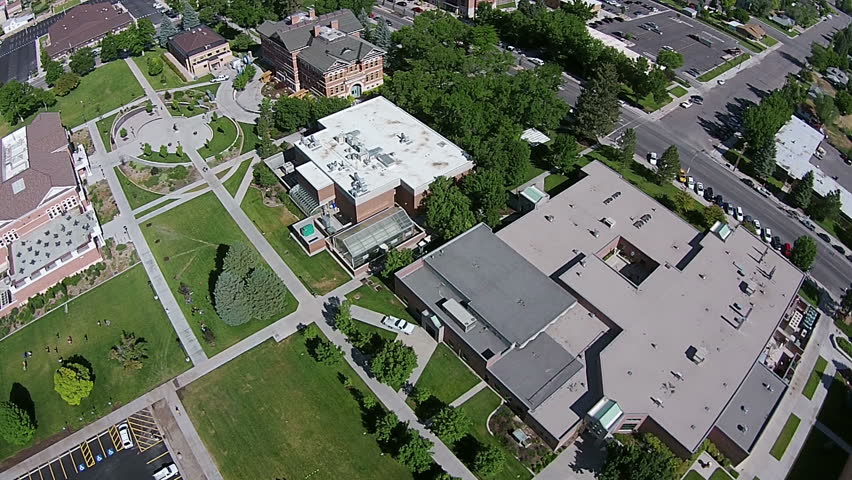 EPHRAIM, UTAH - JUN 2014: Aerial Ephraim Utah Snow College Campus ...