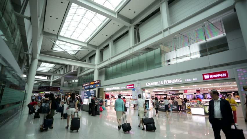 SEOUL, KOREA - CIRCA JUNE 2014: People Inside The Incheon International ...