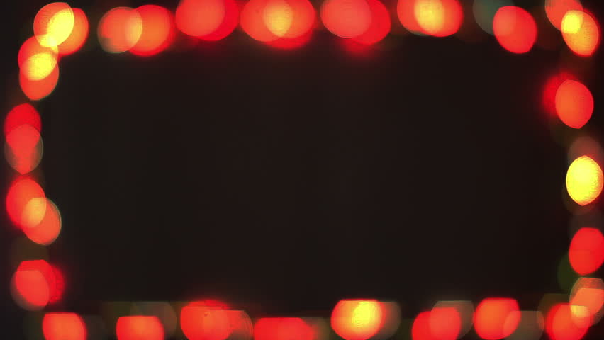 Intro Transition, Border Frame With Flashing Bokeh Lights Stock Footage ...