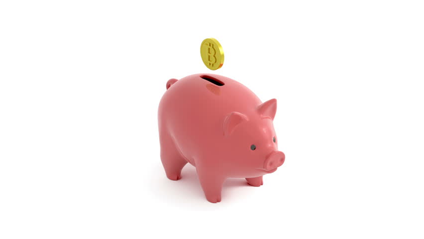 Piggy Bank 3D Icon. Animated Toy Bank With Cartoon Bitcoin. 3D Rendered ...