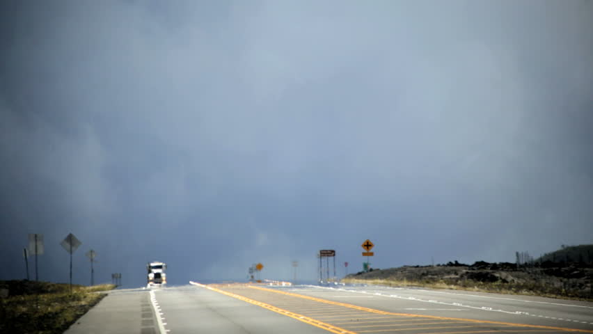 Desert Road Heat Haze Rising Hot Climate Rural Driving Vehicle ...