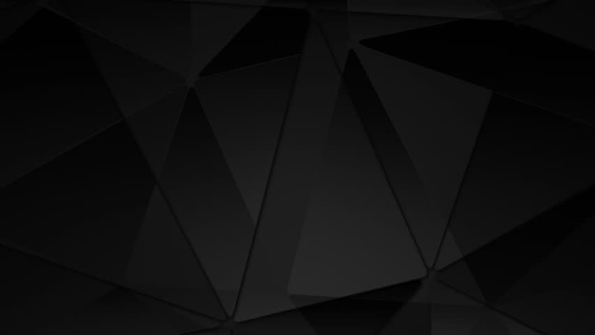 Moving Dark Black Matte Abstract Low Polygonal Background Animation ...