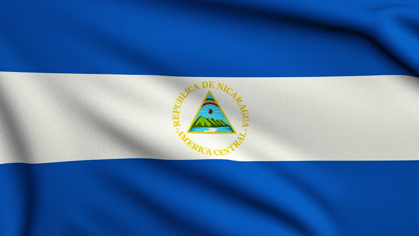 Flag Of Nicaragua Beautiful 3d Animation Of The Nicaragua Flag With ...