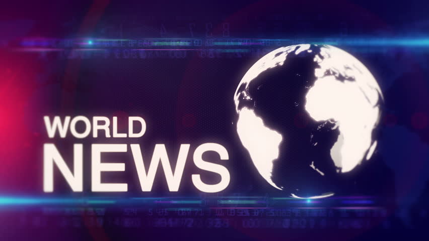 News Logo With A Glass Globe 3D Animation. Clip Is Loopable. Rendered ...