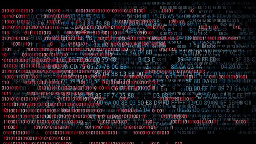 Motion Background With Moving Decimal Code Numbers In Seamless Loop ...