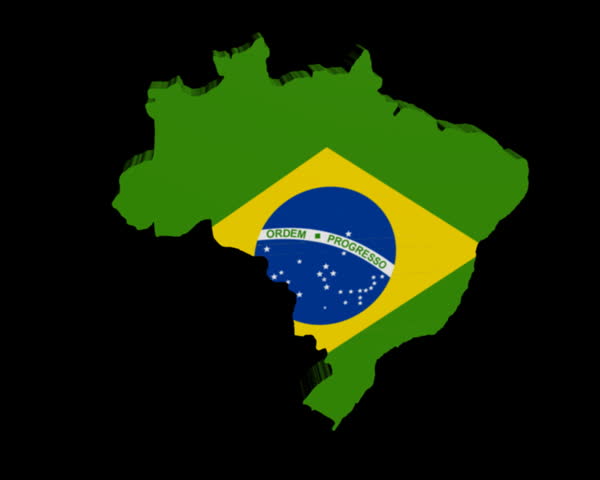 Brazil Map Flag Rotating On Black Animation Stock Footage Video 994324 ...